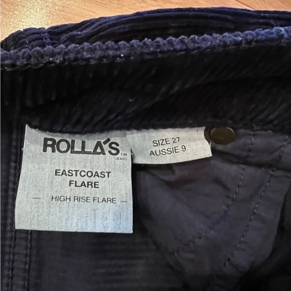 ROLLA'S Navy Flare Corduroy Pants - Picture 7 of 9